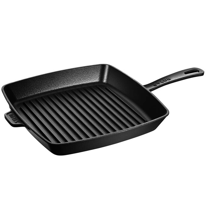 Matte Black 1203123 Fits 12 Grill Pan Staub Cast Iron 10.3 Square Grill Press Matte Black 1203123 Fits 12 Grill Pan Staub Cast Iron 10.3 Square Grill Press
